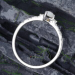 Pattiring Kite Shaped Opal White Gold Engagement Ring 3