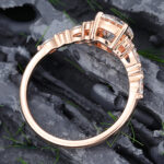 Pattiring Unique 1 Carat Moissanite Promise Ring Rose Gold 1