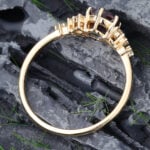 Pattiring Unique Alexandrite Yellow Gold Cluster Engagement Ring