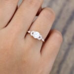 Pattiring Unique C&C Moissanite Rose Gold Marquise Cut Diamond Engagement Ring 1
