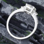 Pattiring 1 Carat Unique Moissanite White Gold Ring 3