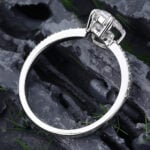 Pattiring 1.5 Carat White Gold Pear Shaped Moissanite Engagement Ring 4