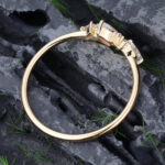 Pattiring 14K Gold Pear Shaped Moissanite Dainty Engagement Ring 4
