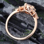 Pattiring 1Carat Rose Gold Moissanite Floral Engagement Ring 2
