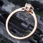 Pattiring Marquise Cut 0.5 CT Moissanite Rose Gold Dainty Engagement Ring 2