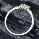 Pattiring Princess Cut Moissanite White Gold Promise Ring 5