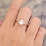 Pattiring Rose Gold Oval Cut Moissanite Diamond Floral Engagement Ring 1