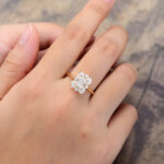 Pattiring Unique 1 Carat Emerald Cut Moissanite Vintage Promise Ring 1