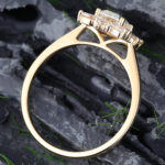 Pattiring Unique 1 Carat Emerald Cut Moissanite Vintage Promise Ring 2