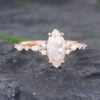 Pattiring Unique 1 Carat Marquise Cut Moissanite Promise Ring Rose Gold 4