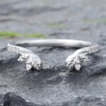 Open Stackable Ring Wedding Rings for Women White Gold