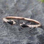black color stone ring