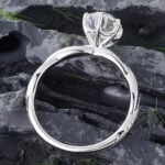 Moissanite Twisted Vine Engagement Ring Promise Bridal Ring