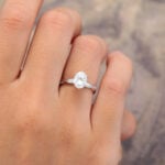 Moissanite Twisted Vine Engagement Ring Promise Bridal Ring
