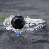 black color stone ring