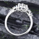 Moonstone & London Blue Topaz Cluster Engagement Ring