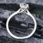 1.2ct Oval Cut Moissanite Solitaire Engagement Ring White Gold