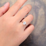1.2ct Oval Cut Moissanite Solitaire Engagement Ring White Gold