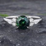 Patti Ring White Gold Green Blue Sapphire Engagement Ring