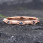 London Blue Topaz Ring Rose Gold Ring Jewellery Gold Vintage Ring