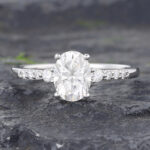 Gold Ring White Simple Wedding Bands Oval Engagement Rings