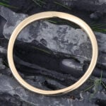 Solid Gold Curved Wedding Band Danity Stacking Ring
