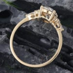 1.5CT Oval Cut Lab Diamond Cluster Engagement Ring