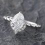 Do diamonds scratch 1CT Pear Shaped Lab Diamond Engagement Ring with Twisted Band 14K White Gold
