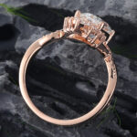 Art Deco Pear Cut Lab Diamond Infinity Engagement Ring
