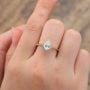 Vintage Pear Cut Lab Diamond Halo Engagement Ring 14K Yellow Gold