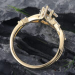 Kite Cut Lab Grown Diamond Split Shank Engagement Ring