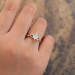 Kite Cut Lab Grown Diamond Split Shank Engagement Ring
