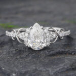 Pear Cut Lab Grown Diamond Infinity Engagement Ring