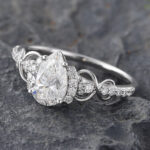 Pear Cut Lab Grown Diamond Infinity Engagement Ring