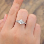 Pear Cut Lab Grown Diamond Infinity Engagement Ring