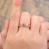 Filigree Engrave Solid Wedding Band for Men Rose Gold Stacking Ring