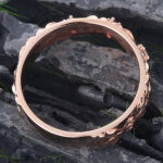 Rose Gold Marquise Cut Alexandrite Wedding Band for Men