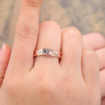 Rose Gold Marquise Cut Alexandrite Wedding Band for Men