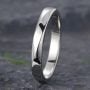 Twisted Design Solid Men's Wedding Band 14K White Gold Stacking Ring