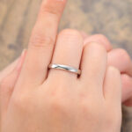 Twisted Design Solid Men's Wedding Band 14K White Gold Stacking Ring
