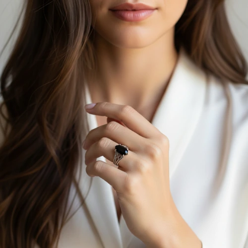 black onyx rings for ladies