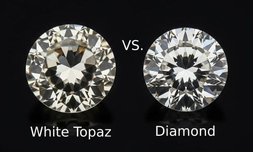 white topaz vs diamond