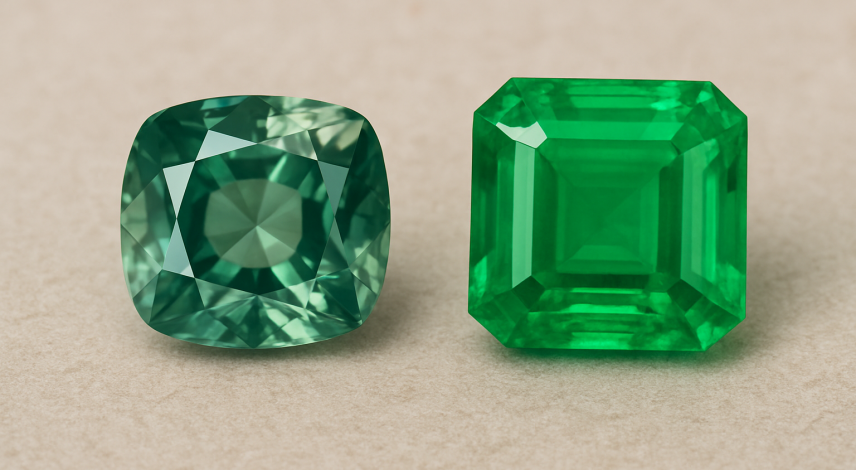 09b0a4fb-22c0-43d3-a714-116c9482fd2f Green Sapphire vs Emerald