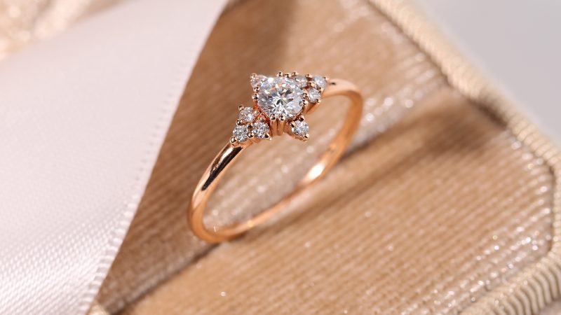 pattiring rose gold engagement ring