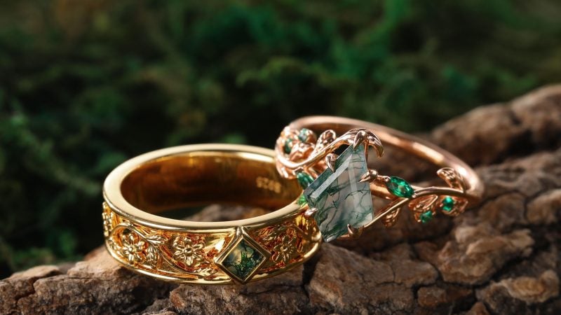 Eco-Friendly Nature Inspired Rings: Sustainable Metals & Gemstone Designs