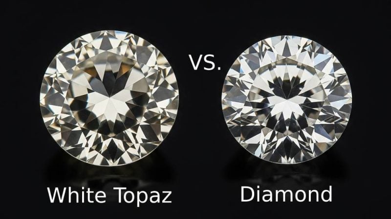 white topaz vs diamond